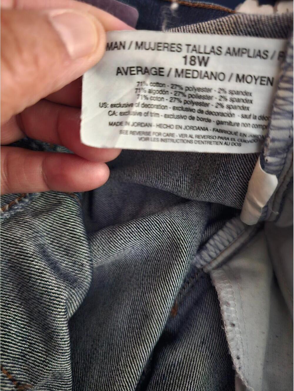 Women's Gloria Vanderbilt Amanda Denim Jeans Pants Size 18 W Blue Straight Leg - Picture 4 of 13